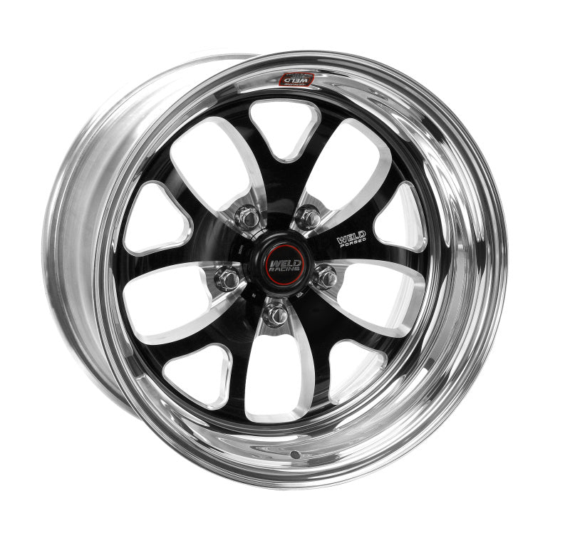 Weld S76 17x7 / 5x4.75 BP / 4.8in. BS Black Wheel (Medium Pad) - Non-Beadlock - Mammoth Racing -