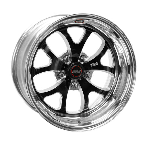 Weld S76 17x10.5 / 5x4.75 BP / 7.8in. BS Black Wheel (Medium Pad) - Non-Beadlock - Mammoth Racing -