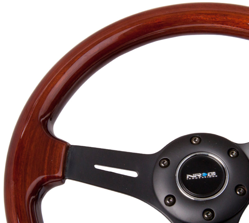 NRG Classic Wood Grain Steering Wheel (330mm) Wood Grain w/Matte Black 3-Spoke Center - My Store
