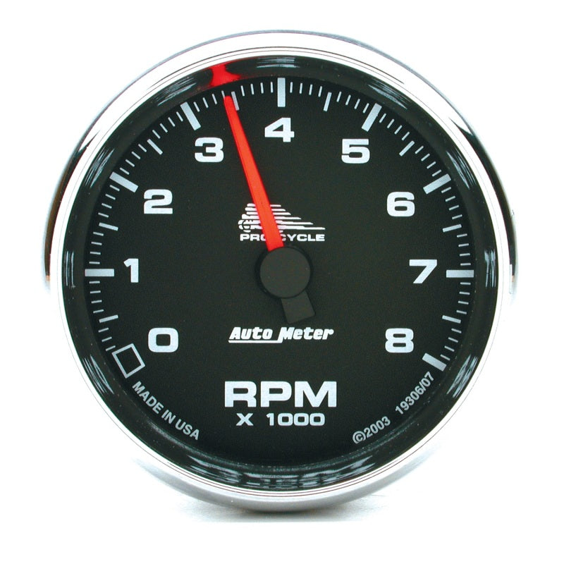 Autometer Pro-Cycle Gauge Tach 2 5/8in 8K Rpm 2&4 Cylinder Black - My Store