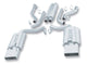Borla 92-96 Chevrolet Corvette Hatchback/Conv 5.7L 8cyl 4/6 Spd Touring SS Catback Exhaust - Mammoth Racing -