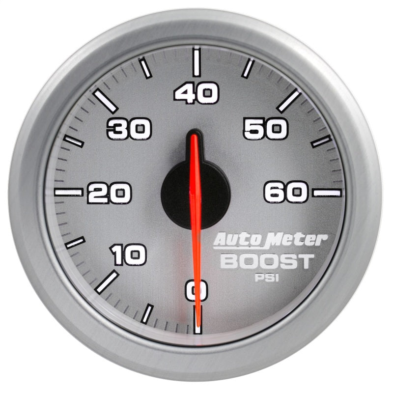 Autometer Airdrive 2-1/6in Boost Gauge 0-60 PSI - Silver - My Store