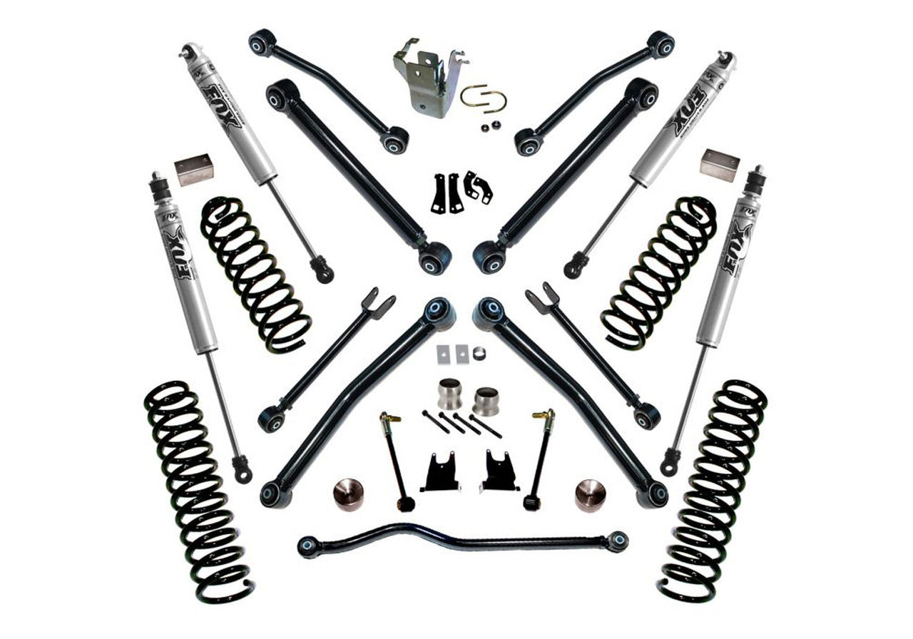 Superlift 07-18 Jeep Wrangler JK 2 Door 4in Lift Kit w/ Reflex Control Arms & Superlift Shocks - Mammoth Racing -