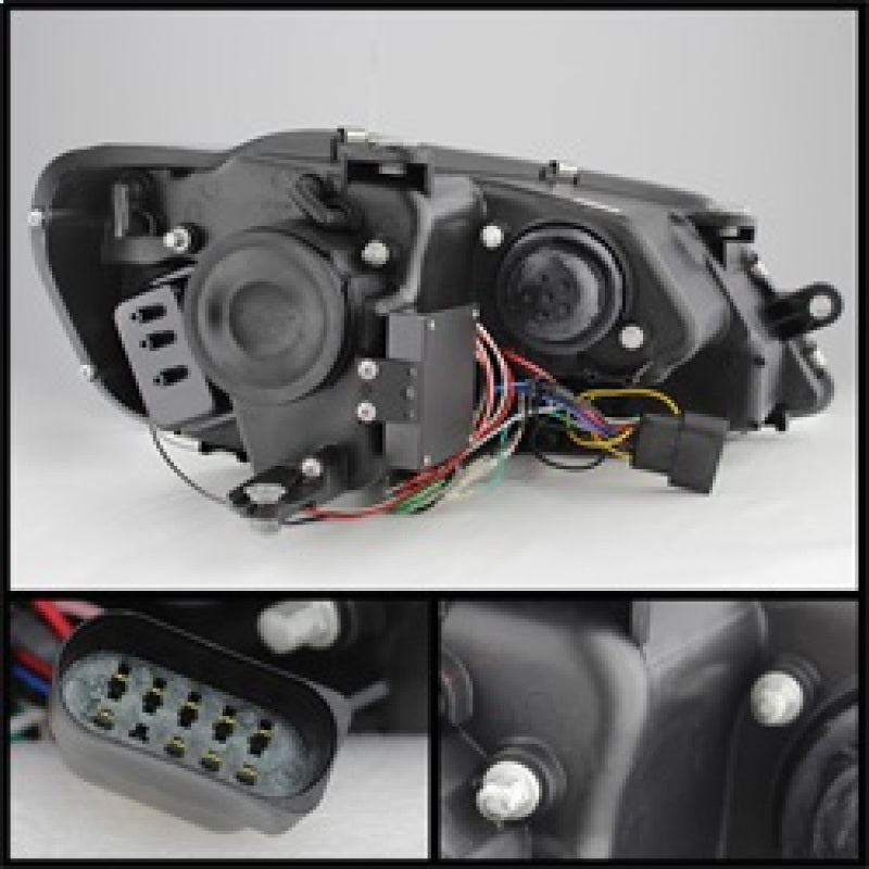 Spyder Volkswagen Jetta 11-14 Projector Headlights Halogen Light Tube DRL Smke PRO-YD-VJ11-LTDRL-SM - Mammoth Racing -