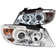 ANZO 2006-2008 BMW 3 Series E90-E91 Projector Headlights w/ Halo w/ LED Bar Chrome (CCFL) - Mammoth Racing -