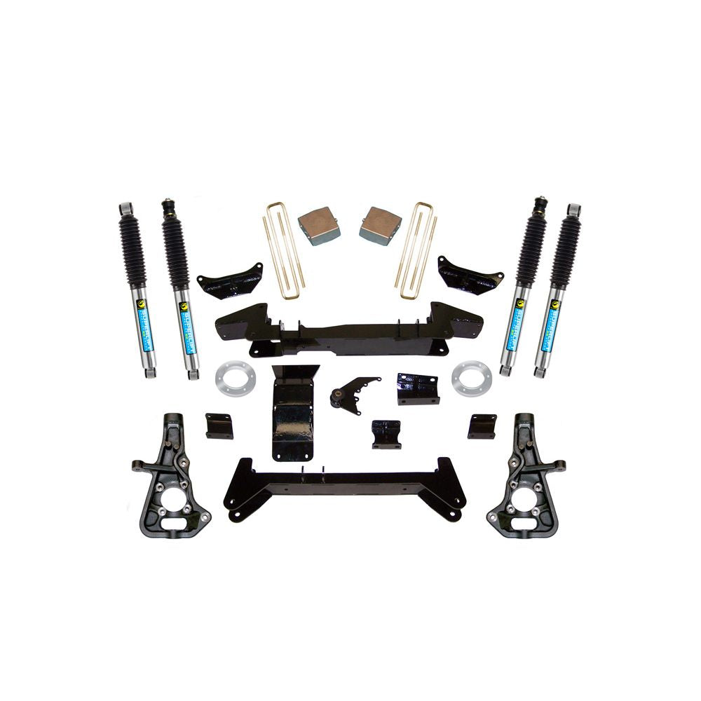 Superlift 01-10 Chevy Silv/GMC Sierra 2500HD/3500 4WD 6in Lift Kit - Knuckle Kit w/ Bilstein Shocks - Mammoth Racing -