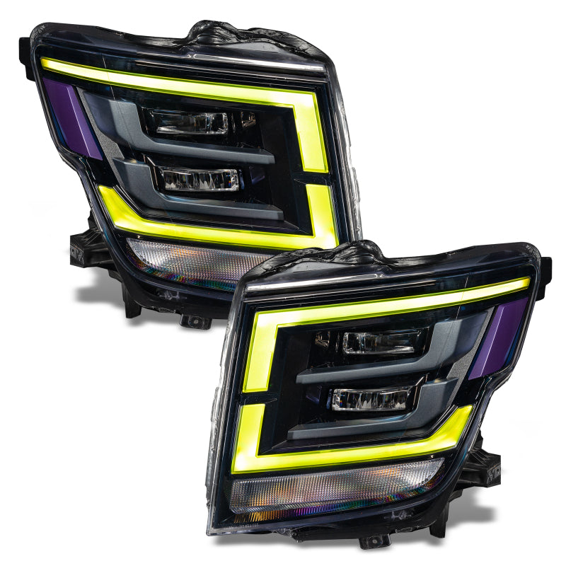 Oracle 21-22 Nissan Titan RGB+W Headlight DRL Upgrade - ColorSHIFT w/ 2.0 Controller - Mammoth Racing -
