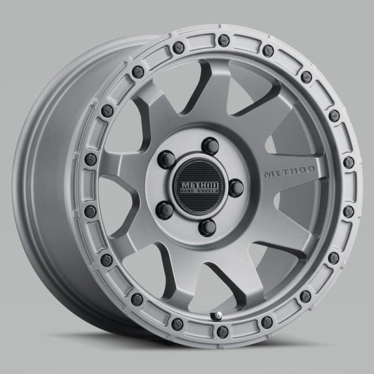 Method Mr317 17x8.5 0mm Offset 5x150 110.5mm CB Matte Titanium Wheel