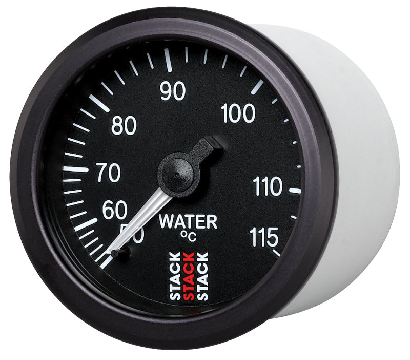 Autometer Stack Instruments 52mm 50-115 Celsius 3/8 Bspt (M) Mechanical Water Temp Gauge - Black - My Store