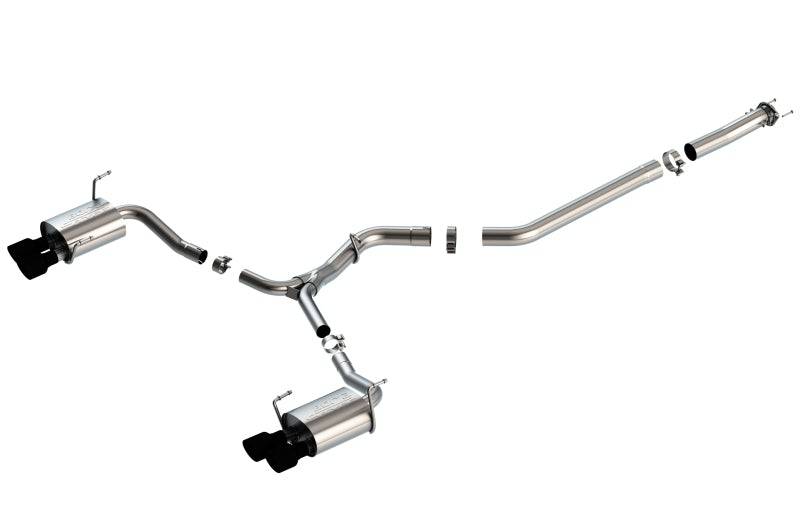 Borla 15-19 Subaru WRX/STI 2.5L Turbo 3in S-Type Catback Exhaust - 2.5in Black Chrome Tips - Mammoth Racing -
