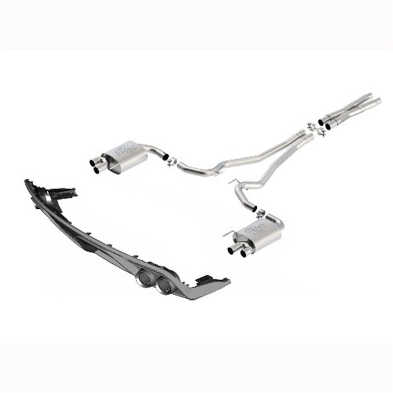 Ford Racing 2015 Mustang 5.0L Touring Cat-Back Exhaust System w/ GT350 Tips - Mammoth Racing -