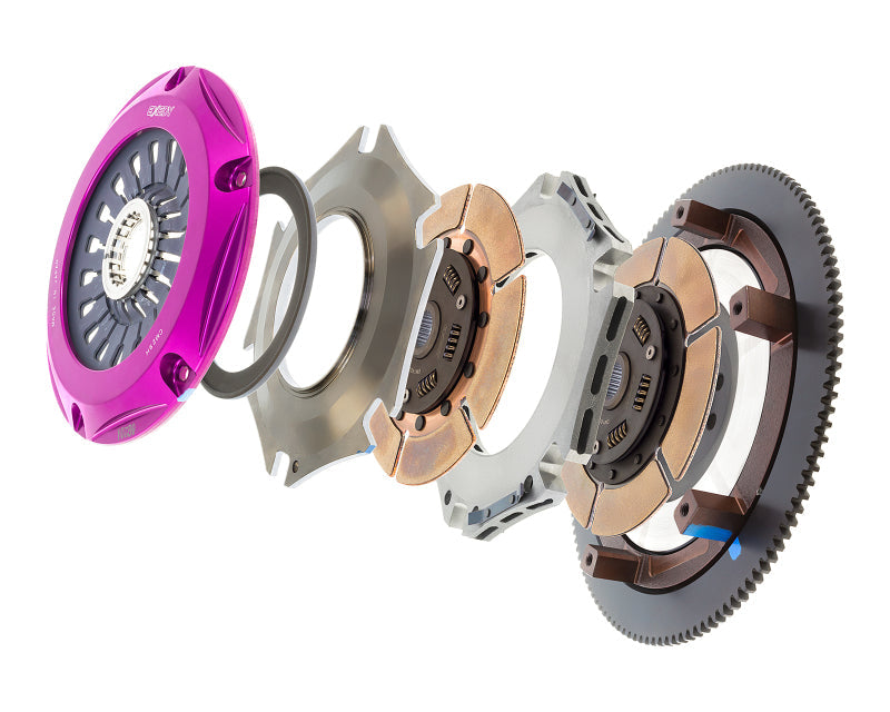 Exedy 2004-2014 Subaru Impreza WRX STI H4 Hyper Twin Cerametallic Clutch Sprung Center Disc Pull - Mammoth Racing -
