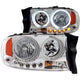 ANZO 1997-2004 Dodge Dakota Crystal Headlights Chrome 1pc - Mammoth Racing -