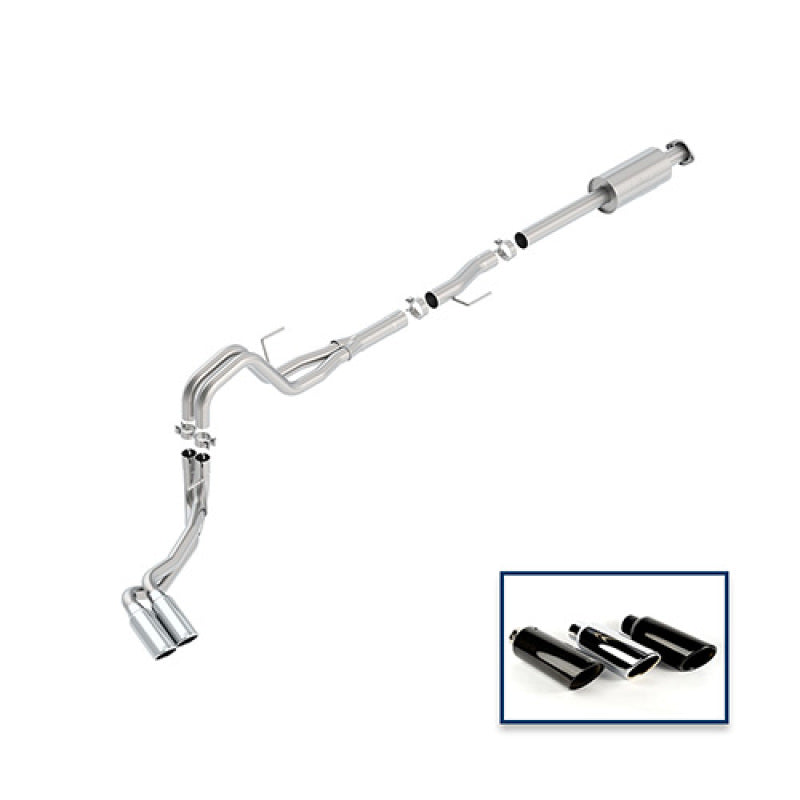 Ford Racing 15-18 F-150 5.0L Cat-Back Extreme Exhaust System Side Exit w/ Chrome Tips - Mammoth Racing -