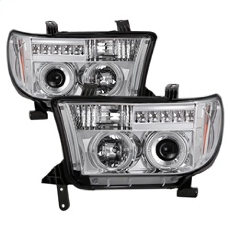 Spyder Toyota Tundra 07-13 Projector Headlights LED Halo LED Chrm PRO-YD-TTU07-HL-C - Mammoth Racing -
