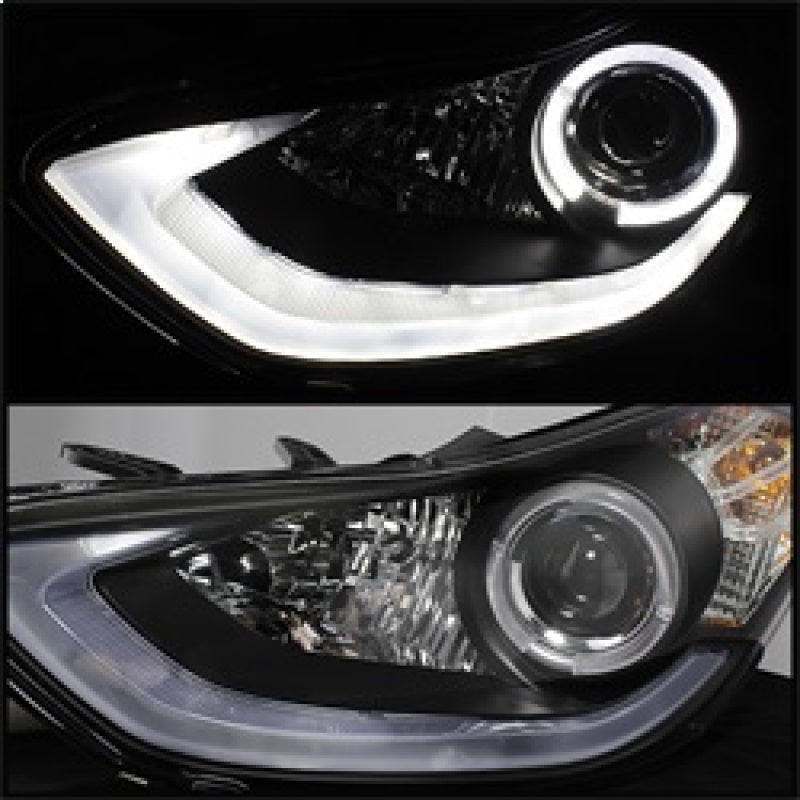 Spyder Hyundai Elantra 11-13 Projector Headlights LED Halo DRL Blk PRO-YD-HYELAN11-DRL-BK - Mammoth Racing -