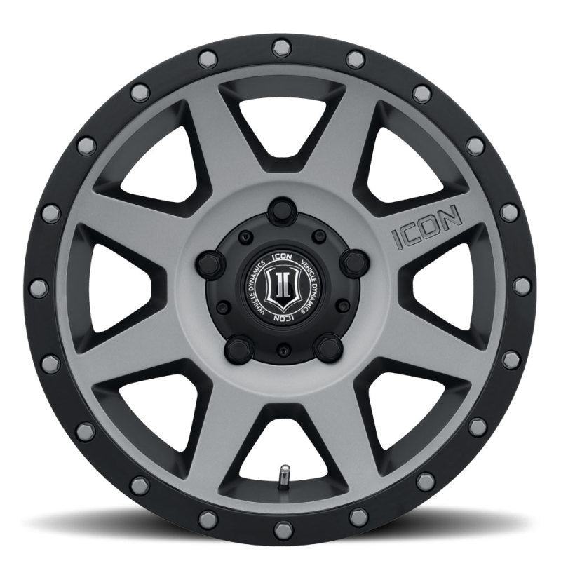 Icon Rebound 18x9 5x150 25mm Offset 6in BS 110.1mm Bore Titanium Wheel - Mammoth Racing -