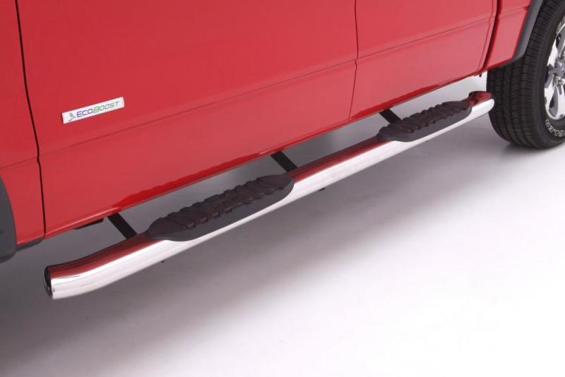 Lund 05-17 Toyota Tacoma Access Cab 5in. Curved Oval SS Nerf Bars - Polished - My Store