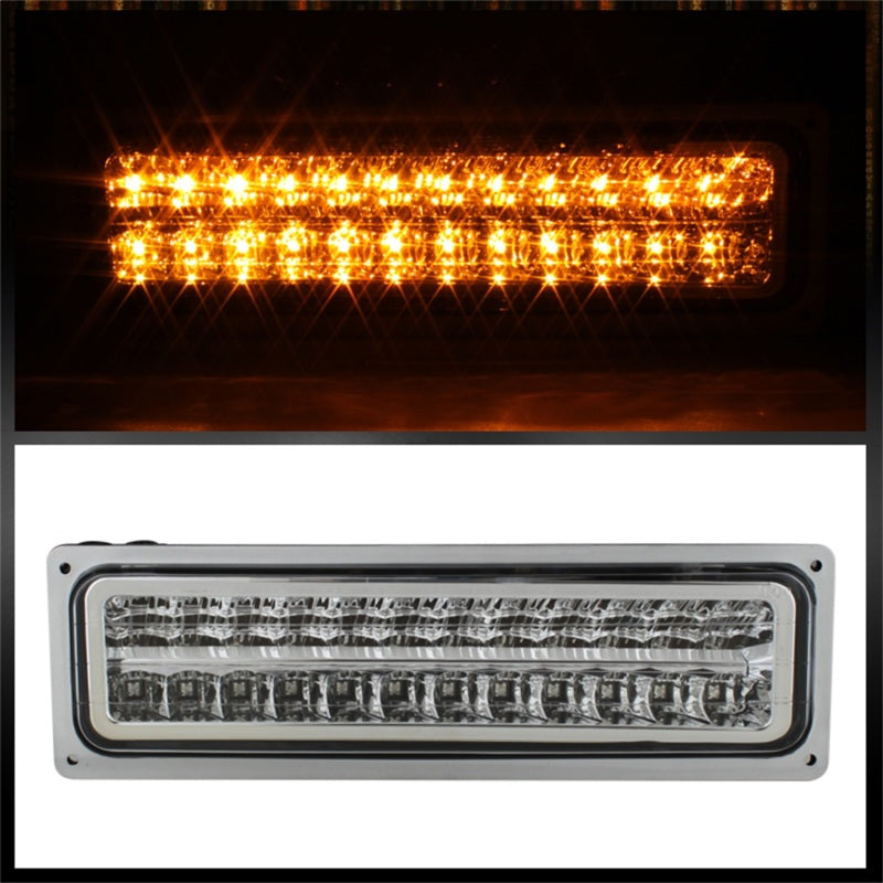Xtune GMC Yukon 92-93 Crystal Headlights w/ Corner & LED Bumper Chrome HD-JH-GMCCK88-LED-AM-C-SET - Mammoth Racing -