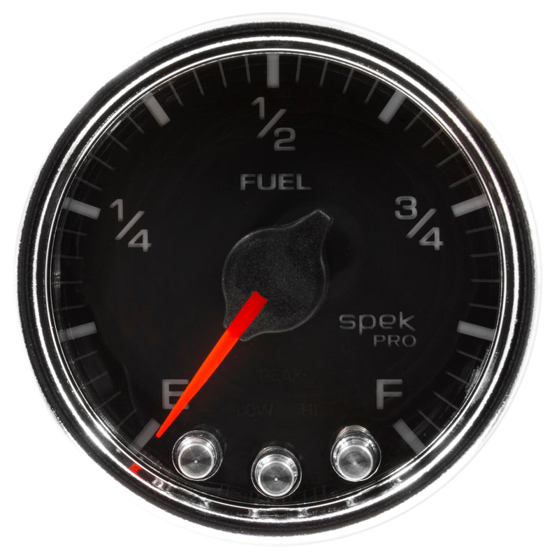 Autometer Spek-Pro Gauge Fuel Level 2 1/16in 0-270 Programmable Blk/Chrm - My Store