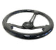 NRG Reinforced Steering Wheel (350mm / 3in. Deep) Black Multi Color Flake Wood w/ Black Matte Center - My Store