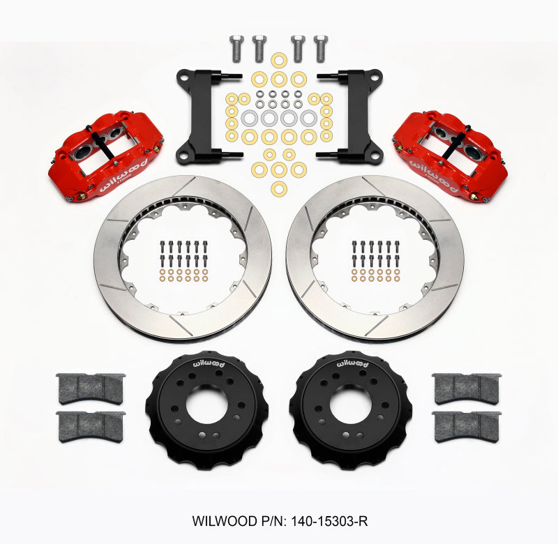 Wilwood Narrow Superlite 6R Front Hat Kit 13.06 Red 63-87 C10 w/ Wilwood Pro Spindles - My Store