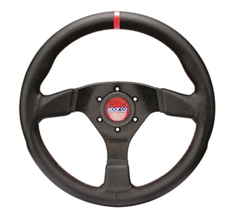 Sparco Steering Wheel R383 Champion Black Leather / Black Stitching - My Store