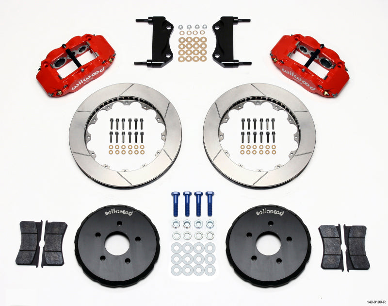 Wilwood Narrow Superlite 6R Front Hat Kit 13.06in Red Nissan 350Z/Fiti G35 - My Store