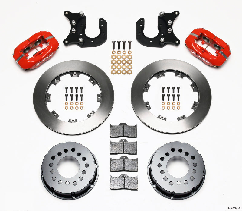Wilwood Forged Dynalite P/S Rear Kit Red Mopar/Dana 2.36in Off w/Snap Ring Brng - My Store