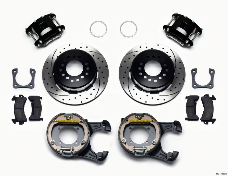 Wilwood D154 P/S Park Brake Kit Drilled 12 Bolt 2.81in Offset Staggered Shock - Mammoth Racing -
