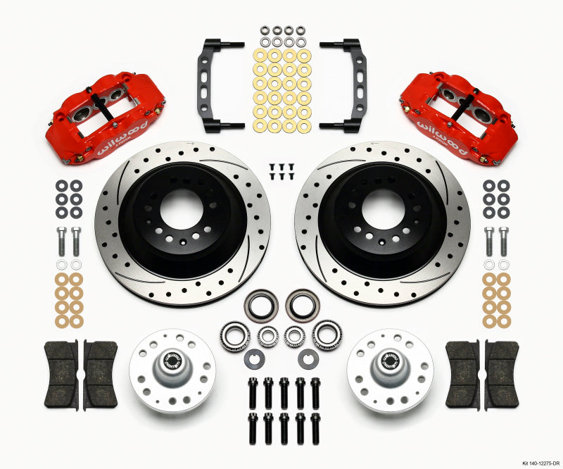 Wilwood Narrow Superlite 6R Front Hub & 1PC Rtr Kit 12.88in Dril -Red 74-80 Pinto/Mustang II - Mammoth Racing -