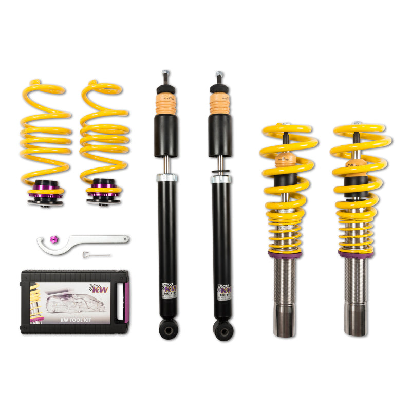 KW Coilover Kit V1 Audi A4 S4 (8K/B8) w/o electronic dampening controlSedan FWD + Quattro - Mammoth Racing -