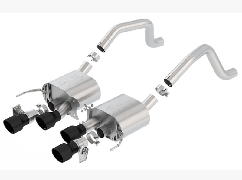 Borla 2015+ Chevy Corvette C7 Z06 6.2L Axle Back ATAK Exhaust Black Quad Tips w/o AFM w/ NPP - My Store