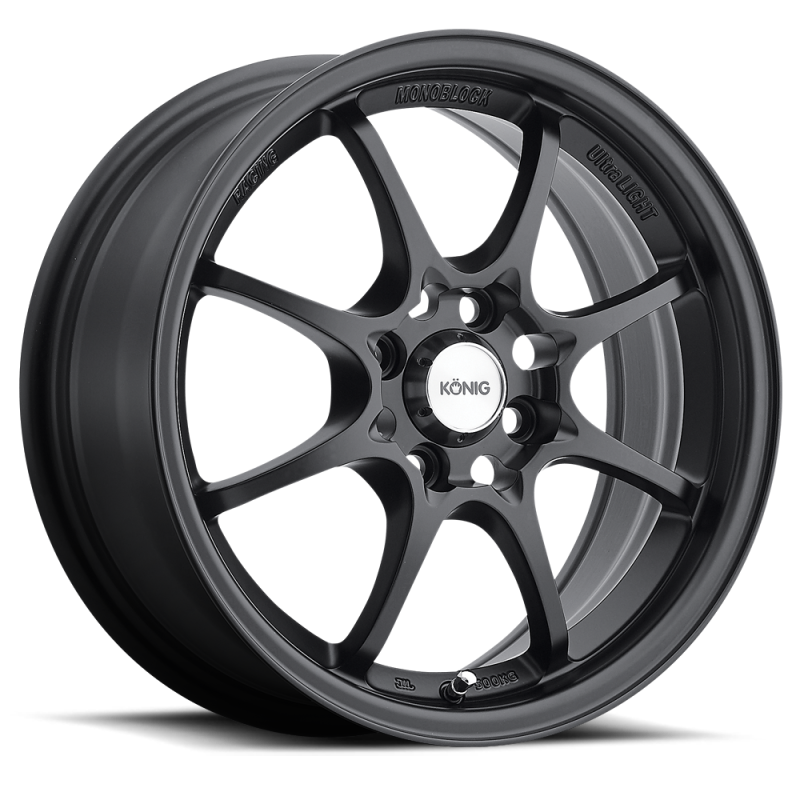 Konig Helium 15x6.5 4x100 Et40 Flat Black - Mammoth Racing -