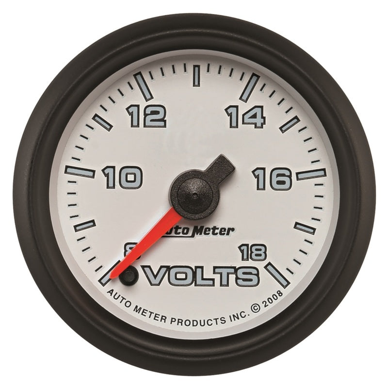 Autometer Pro-Cycle Gauge Voltmeter 2 1/16in 18V Digital Stepper Motor White - My Store