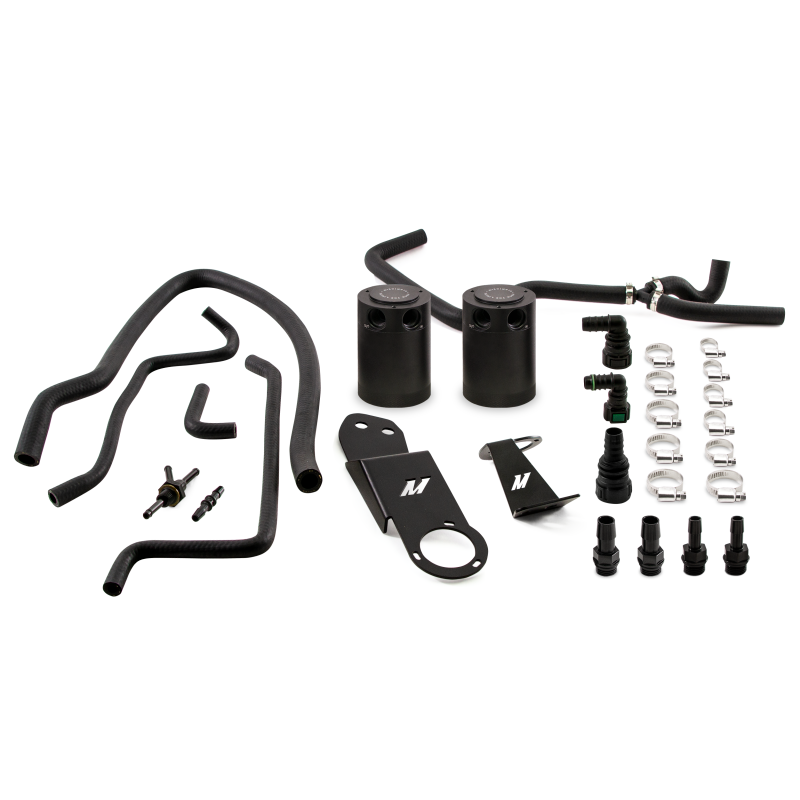 Mishimoto 2013+ Cadillac ATS 2.0T Baffled Oil Catch Can Kit - Black - Mammoth Racing -