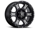 Icon Shield 17x8.5 6x5.5 0mm Offset 4.75in BS 106.1mm Bore Satin Black/Machined Wheel - Mammoth Racing -