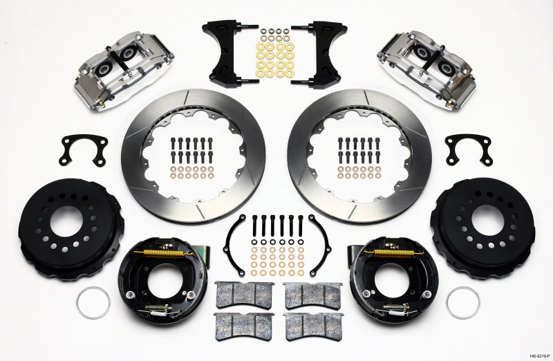 Wilwood Narrow Superlite 4R Rear P-Brk Kit 12.88in Polished Big Ford New Style 2.50in Offset - My Store
