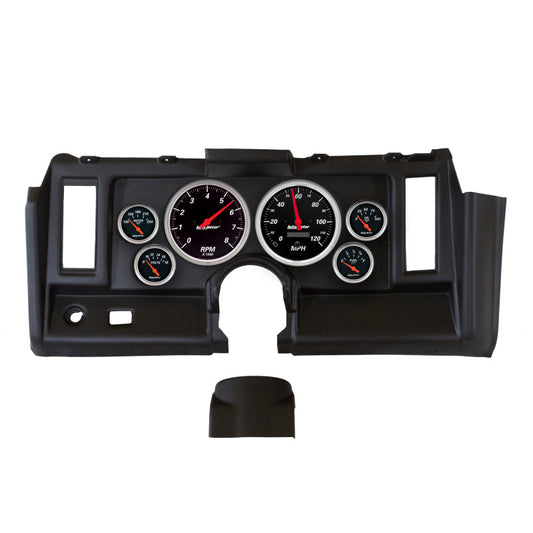 Autometer Designer Black 1969 Camaro Dash Kit 6pc Tach / MPH / Fuel / Oil / Wtmp / Volt - My Store