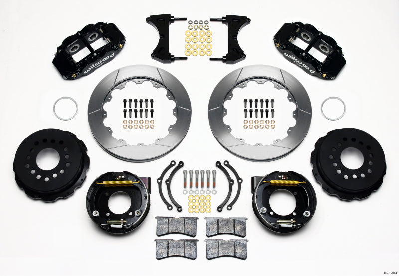 Wilwood Narrow Superlite 4R Rear P-Brk Kit 12.88in Chevy 12 Bolt w/ C-Clips - Mammoth Racing -