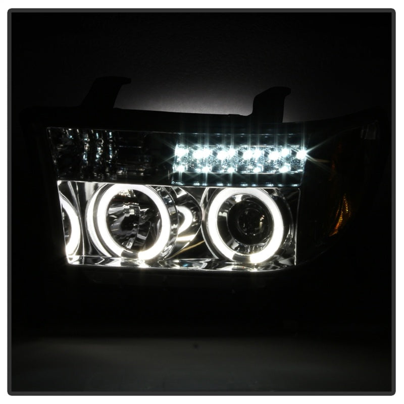 Spyder Toyota Tundra 07-13 Projector Headlights LED Halo LED Chrm PRO-YD-TTU07-HL-C - Mammoth Racing -