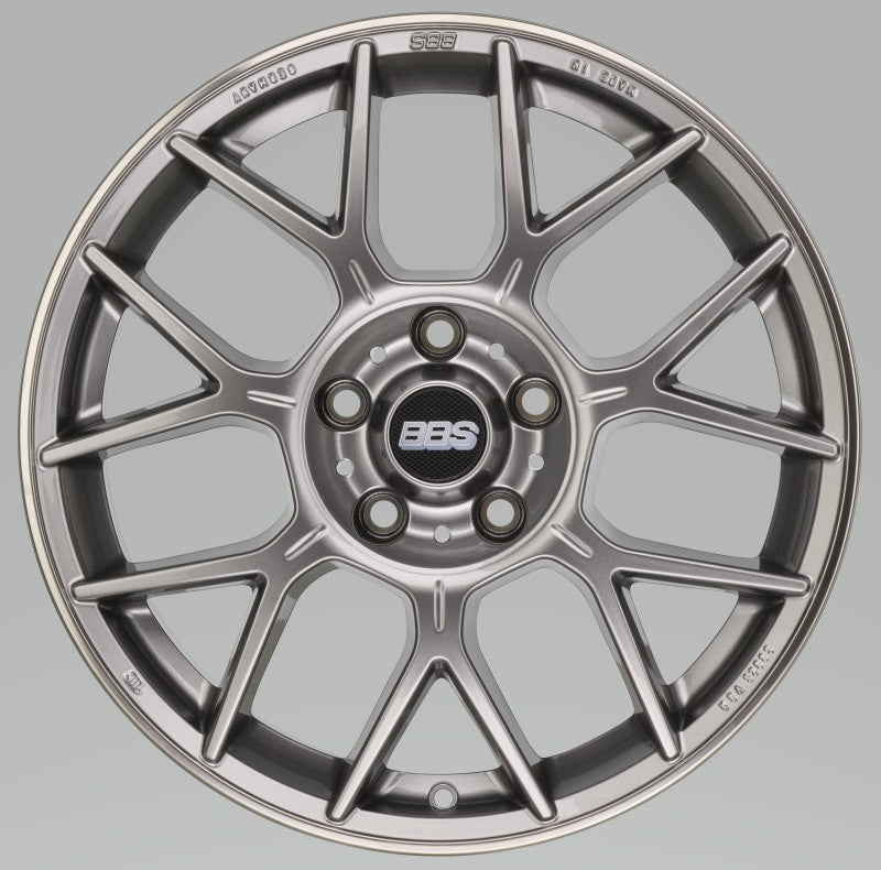 BBS XR 20x8.5 5x112 ET44 Platinum Gloss Wheel -82mm PFS/Clip Required - Mammoth Racing -