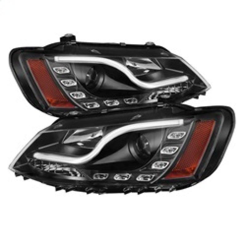 Spyder Volkswagen Jetta 11-14 Projector Headlights Halogen Light Tube DRL Blk PRO-YD-VJ11-LTDRL-BK - Mammoth Racing -