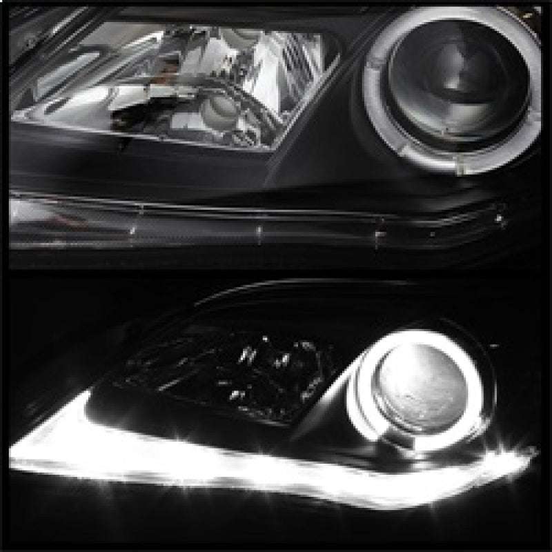Spyder Toyota Corolla 11-13 Projector Headlights Halogen Model Only - DRL LED Blk PRO-YD-TC11-DRL-BK - Mammoth Racing -