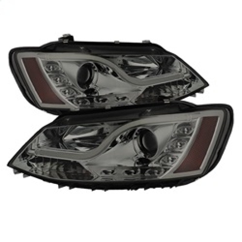Spyder Volkswagen Jetta 11-14 Projector Headlights Halogen Light Tube DRL Smke PRO-YD-VJ11-LTDRL-SM - Mammoth Racing -
