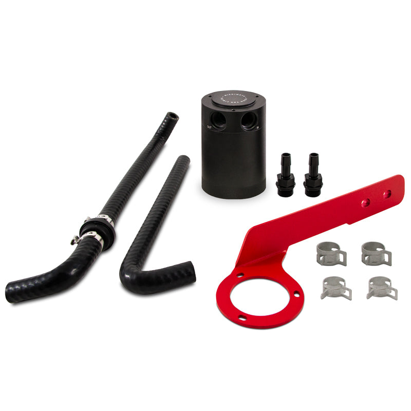Mishimoto 2018+ Honda Accord 2.0T Baffled Oil Catch Can PCV Side - Red - Mammoth Racing -