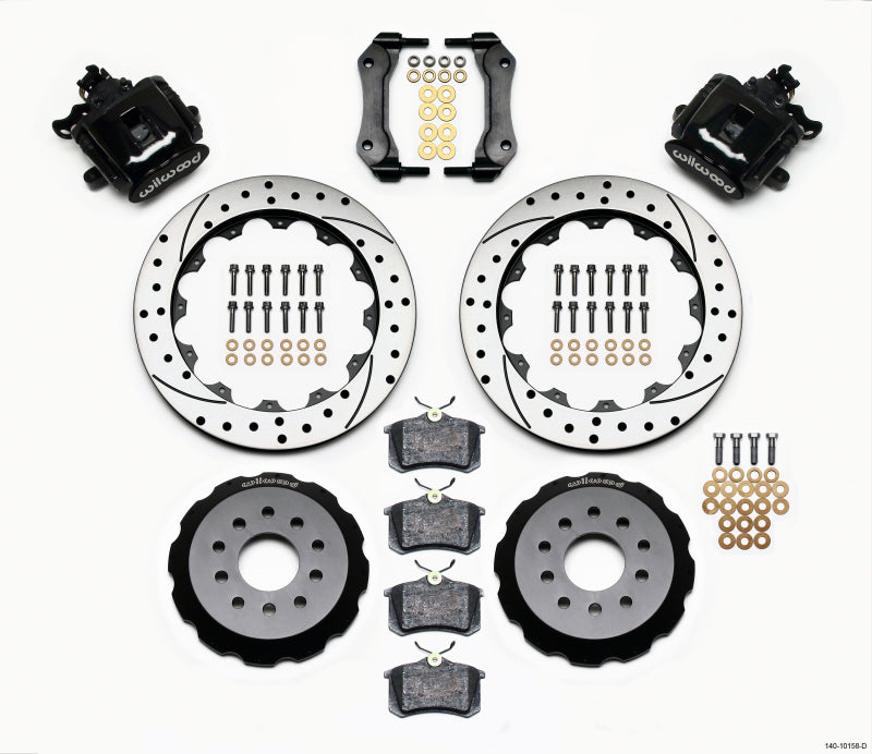 Wilwood Combination Parking Brake Rear Kit 12.88in Drilled Mustang 94-04 - Mammoth Racing -