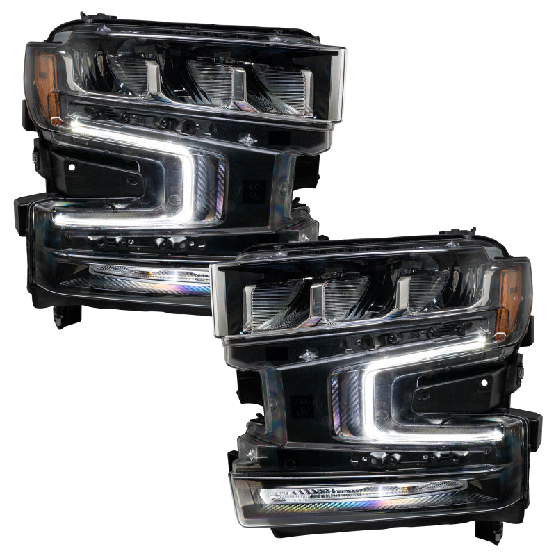 Oracle 19-21 Chevy Silverado 1500 RGB+W Headlight DRL Upgrade Kit - ColorSHIFT - Mammoth Racing -