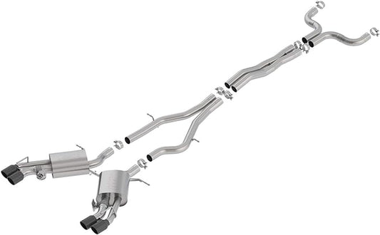 Borla 16-18 Cadillac CTS-V 6.2L V8 2.75in Diameter S Type Catback Exhaust w/ Valves Black Chrome Tip - Mammoth Racing -