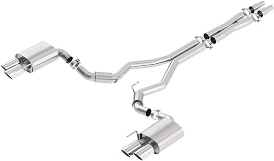 Borla 2018 Ford Mustang GT 5.0L AT/MT (w/o Valves) S-Type 3in Cat-Back Exhaust w/Polished Tips - Mammoth Racing -